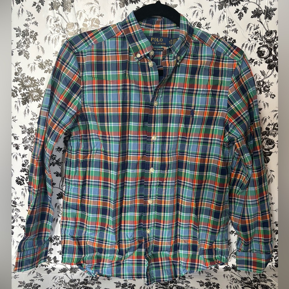 Ralph Lauren Multi Color Plaid Button Up Boys Shirt